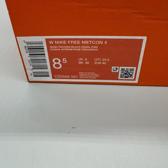 Nike Free Metcon 4 Training Shoes Women’s Size 8 Rush Fuchsia CZ0596-501 - Picture 11 of 11